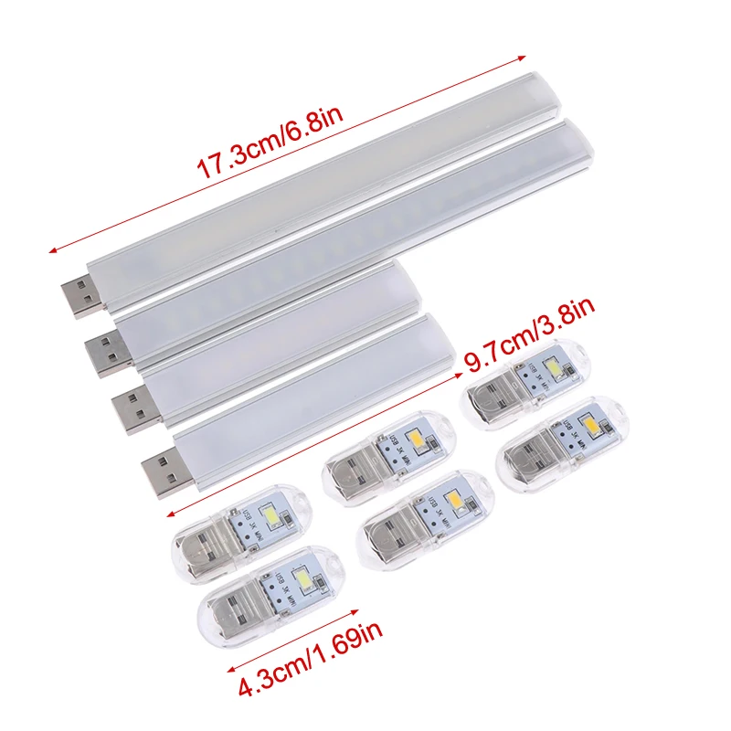 USB LED Light Ultra Bright Reading Book Lamp 2/10/20 Led Night Light For Power Bank PC Laptop Notebook