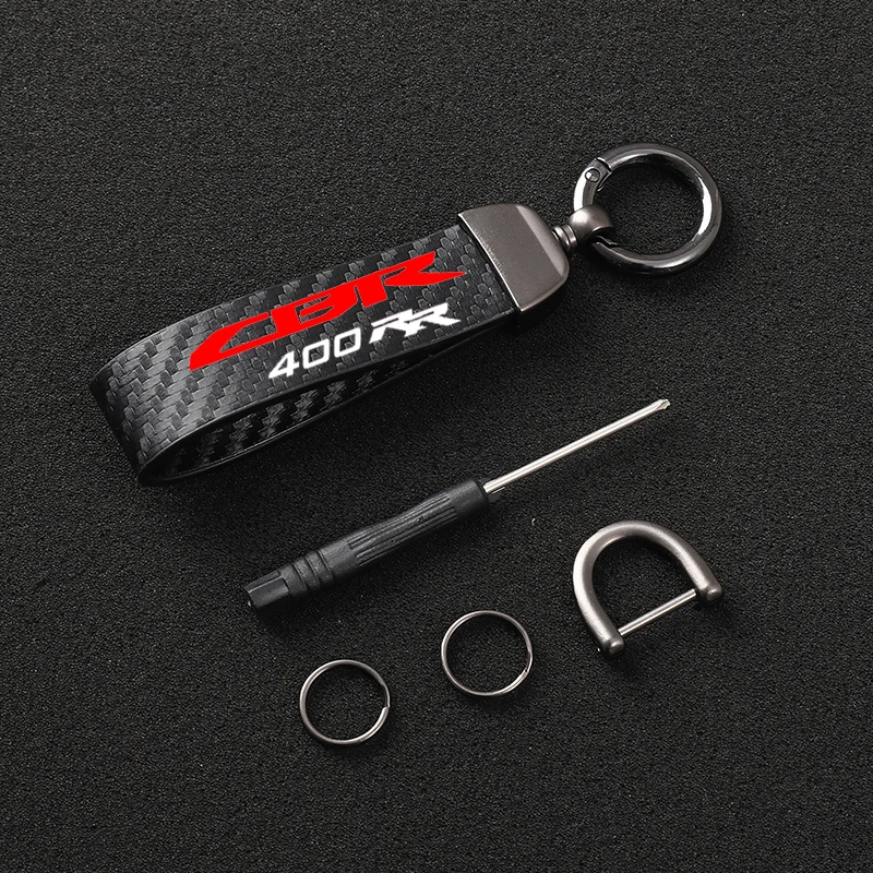 

High-Grade Leather Motorcycle keychain Horseshoe Buckle Jewelry for HONDA CBR400RR nc29 nc23 CBR 400 RR CBR400 CBR29 1990 1991