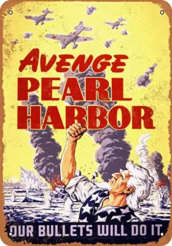 Panneau métallique en étain Avenge Pearl Harbour, affiche rétro pour Bar extérieur, maison, cuisine, Restaurant, décoration murale