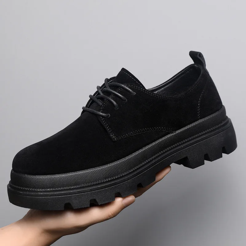 

Men's boots 2025 autumn new thick soled men's shoes British style casual shoes high-end versatile workwear shoes