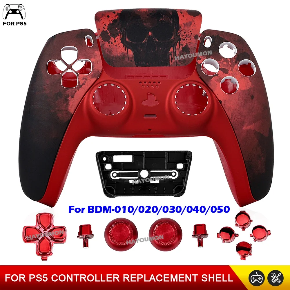 NEW Replacement Housing Shell Case Full Kit For PS5 Controller BDM-010/020/030/040/050 Front Back Touchpad Cover For PS5 Gamepad