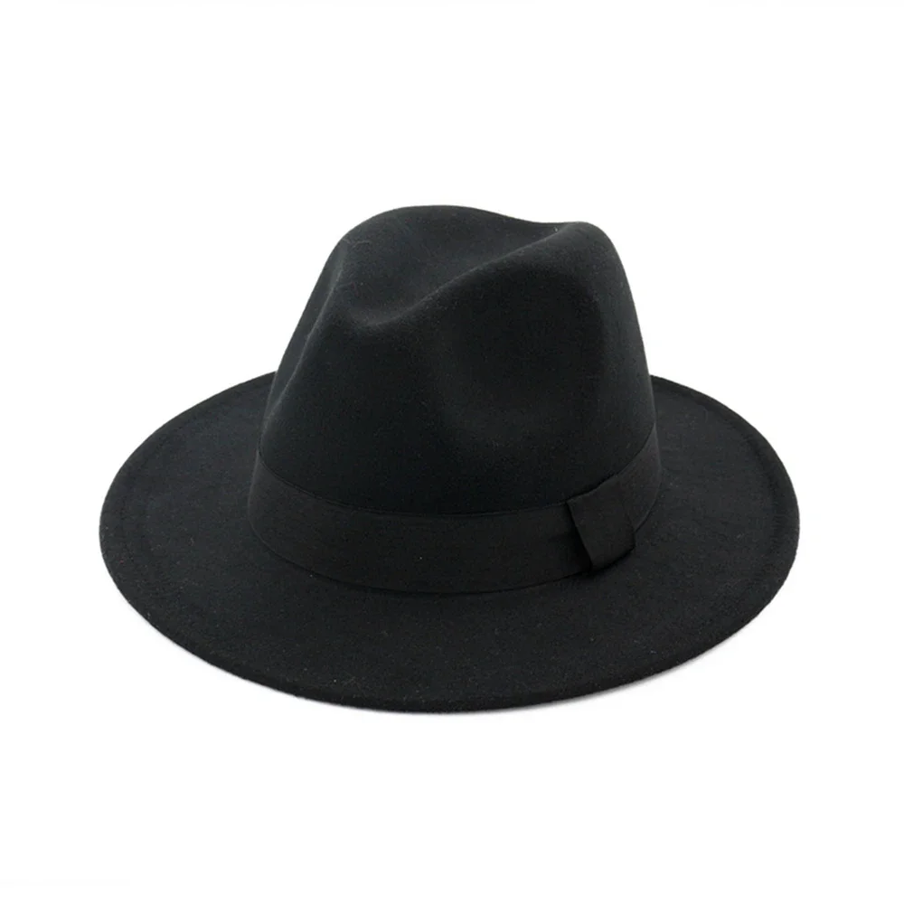 SHOWERSMILE Deep Green Pork Pie Hat Hat Fedora Woolen Autumn Winter Hats for Women Men British Syle Wide Brim Panama Cap