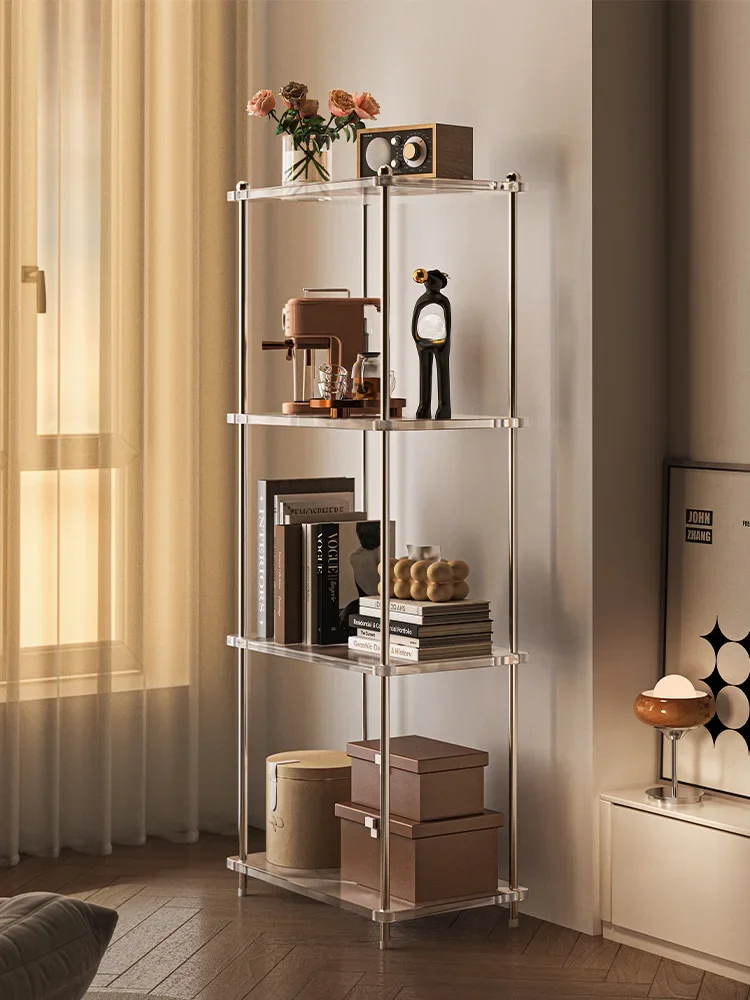 

Acrylic Shelf Floor Display Cabinet Living Room Sofa Storage Shelf Bathroom Organizer and Storage Home Organizer