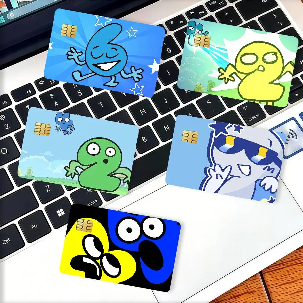 Cartoon B-Battle for D-Dream Island Credit Card Decorative Card Stickers Suitable For Bank Cards Metro Transit Anti-scratch Gift
