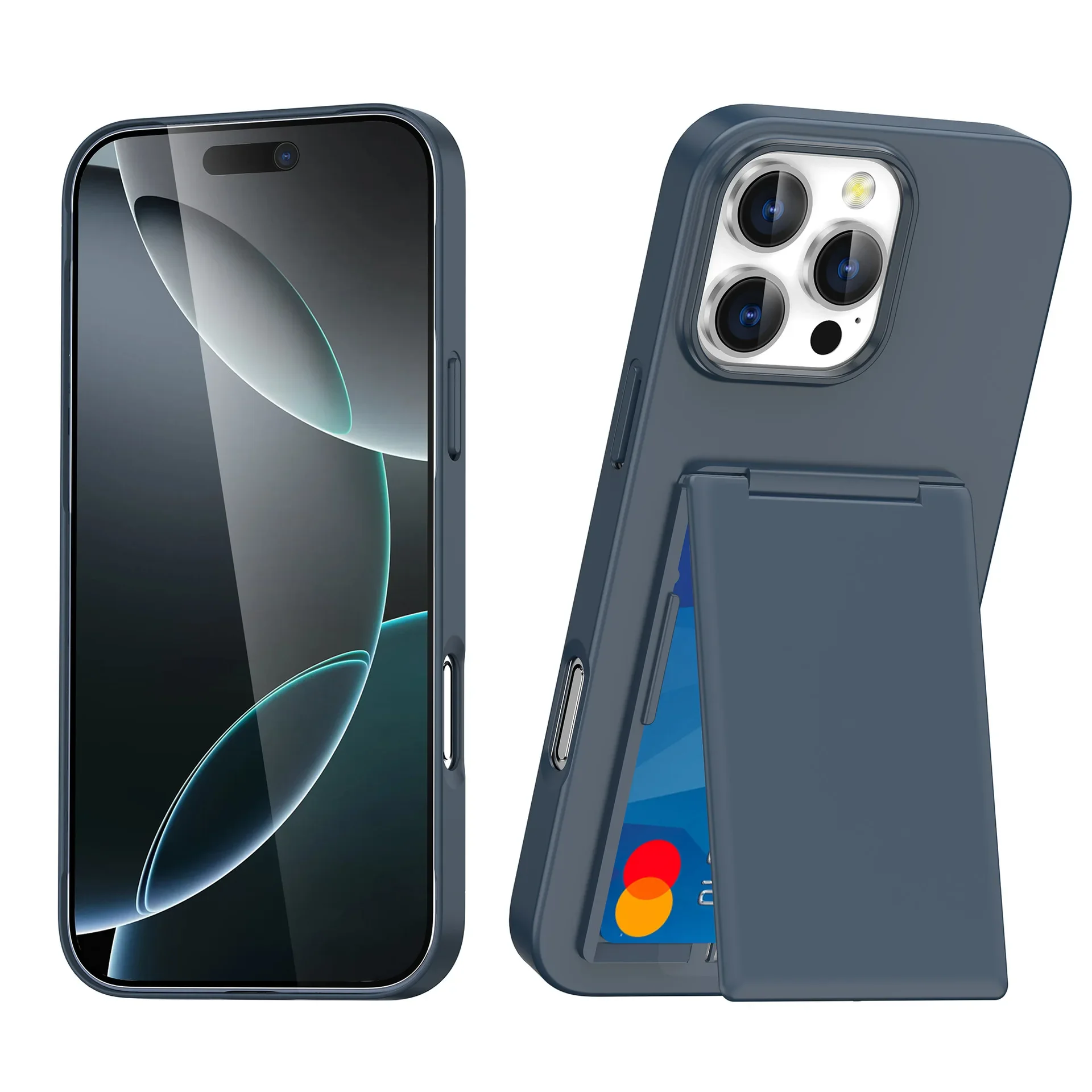 Brieftasche mit Kartenhalter, Ständer, Handyhülle für iPhone 16 Plus 15 14 13 12 Pro Max, stoßfeste, schützende Anti-Fall-Abdeckung