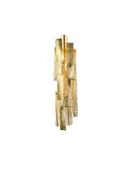 Modern Emphasizes Gold Metal Craftsmanship Textured Understated Luxury Glass Wall Lamps Elegant Home-applicants For Living Room