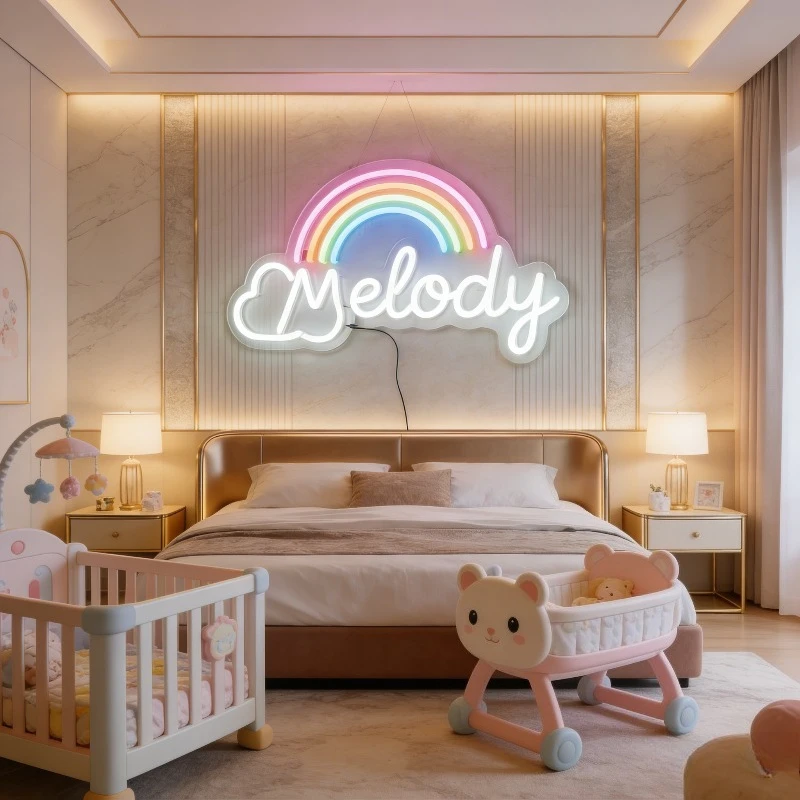 

Неоновые LED-вывески с индивидуальным дизайном, персонализированные креативные светящиеся таблички, теплые светильники для декора стен спальни