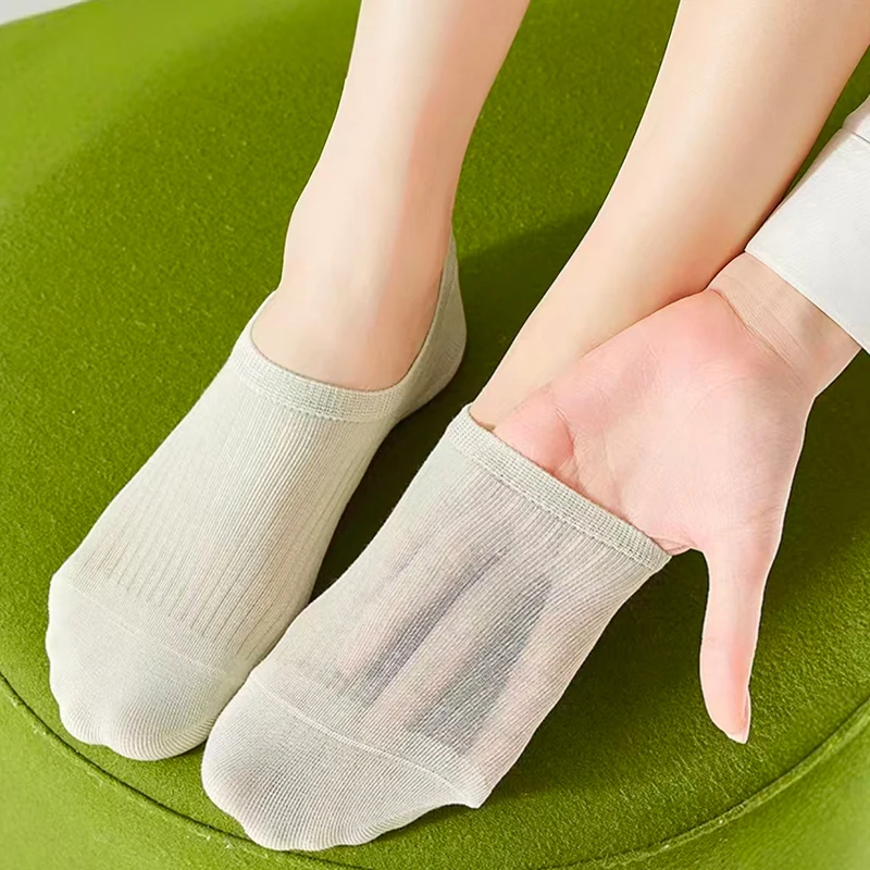 6/12 Pairs Random Women Classic Macaron Color Soft Comfortable Breathable Casual Invisible No Show Liner Socks