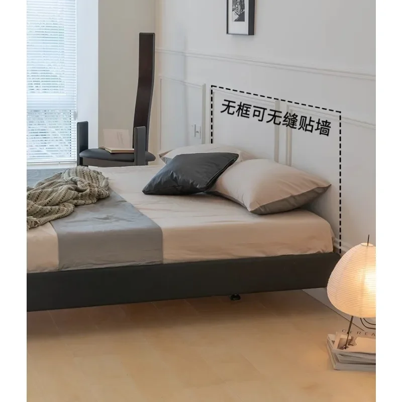 Small bedroom space saving minimalist double beech bed frame 1.5/1 meters