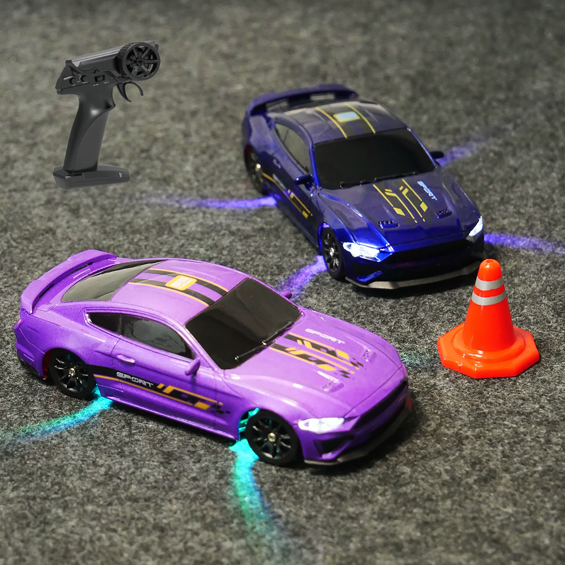Carro RC Drift 1:43 2.4G 4WD Controle Remoto Carro de Corrida de Alta Velocidade Modelo de Veículo Elétrico Brinquedo de Competição para Crianças e Adultos