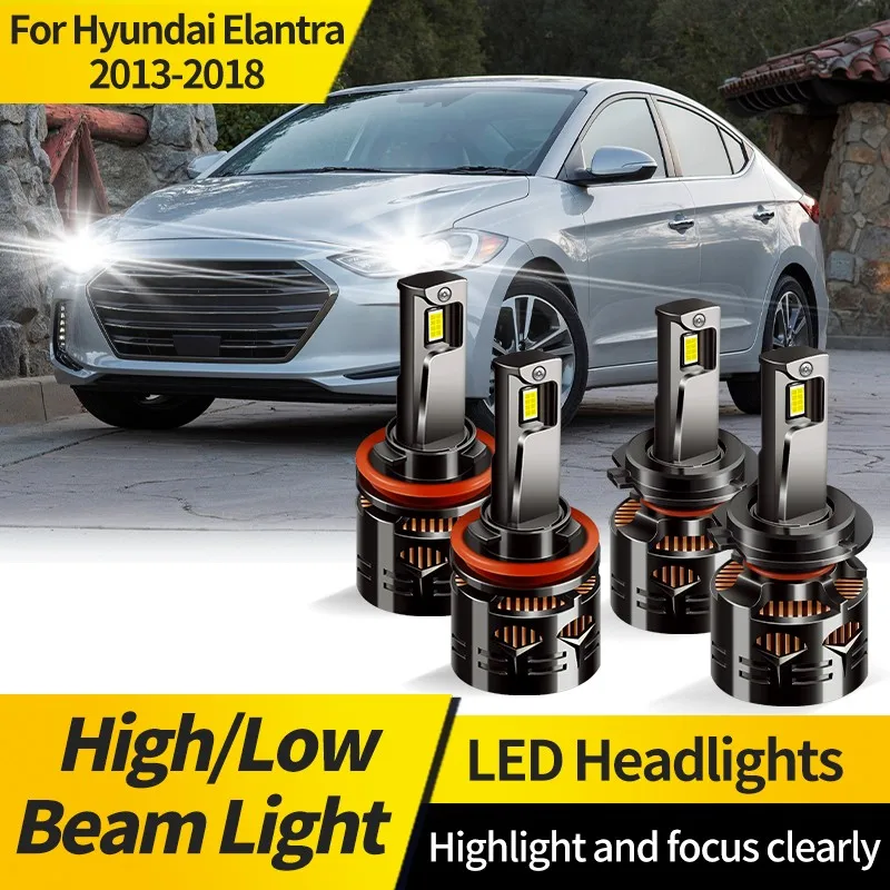 

2PCS H7 LED Headlight Bulb White Super Bright CSP H11 Hi/Lo Beam Lamp Auto Headlamp Signal Lamp For Hyundai Elantra 2013-2018