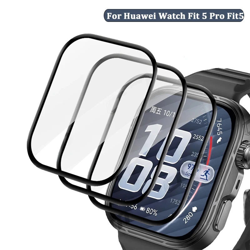 Full Coverage Protective Film For HUAWEI Watch Fit 5 Fit 5 4 Pro 3 Screen Protector PMMA Soft Curved Edge Guard Film Watch Fit 5