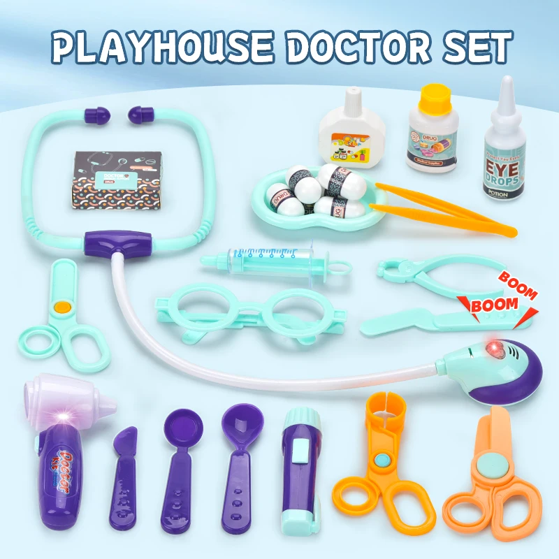 Cross-Border Kids' Doctor Playset - Medical Tools with Stethoscope and Dental Role Play Toys, Perfect for Pretend Play and Early