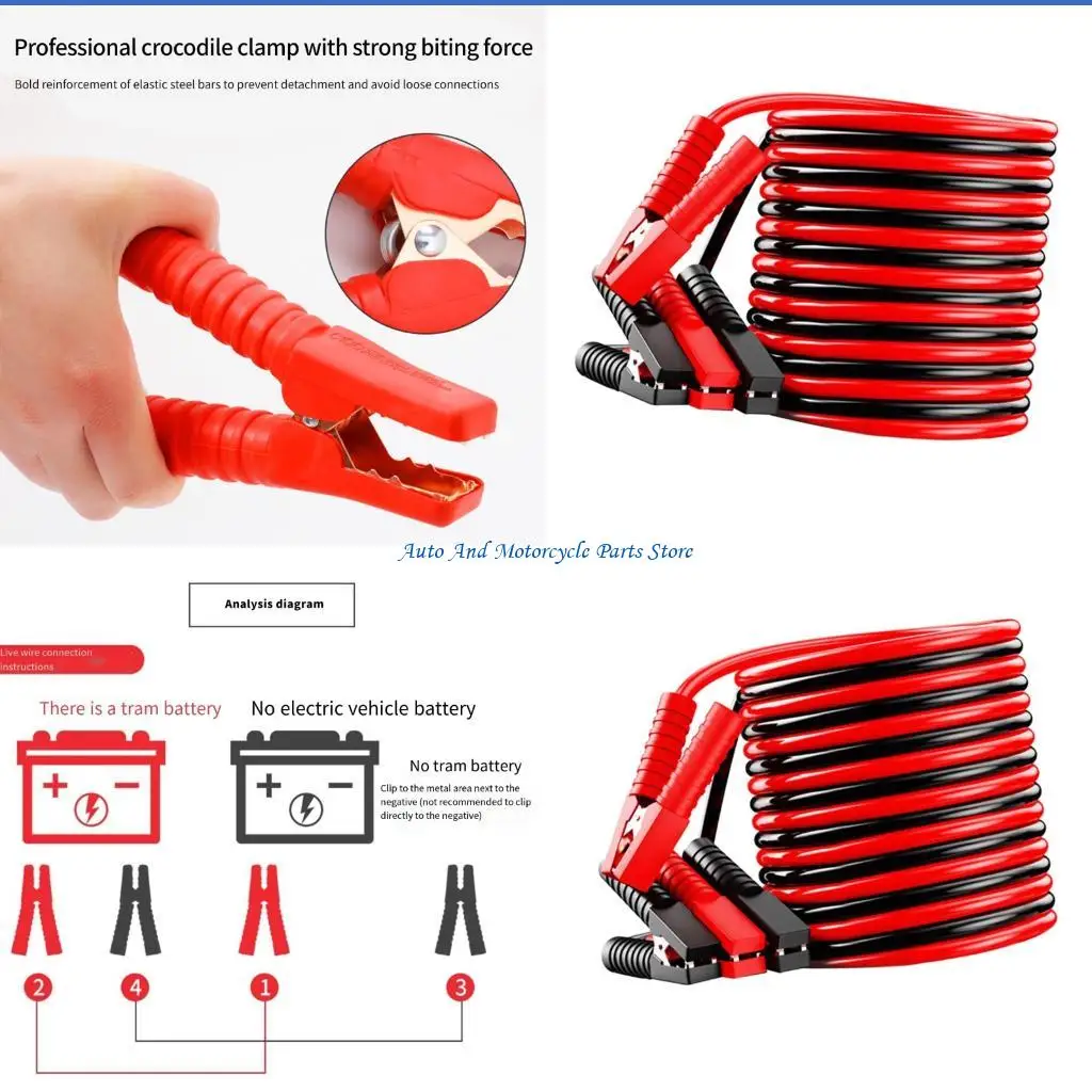 P9FD Car Battery Jumper Cable With Corrosion Resistant Clamp for Safe Vehicle Jump Starting Car Battery Boosters Cable