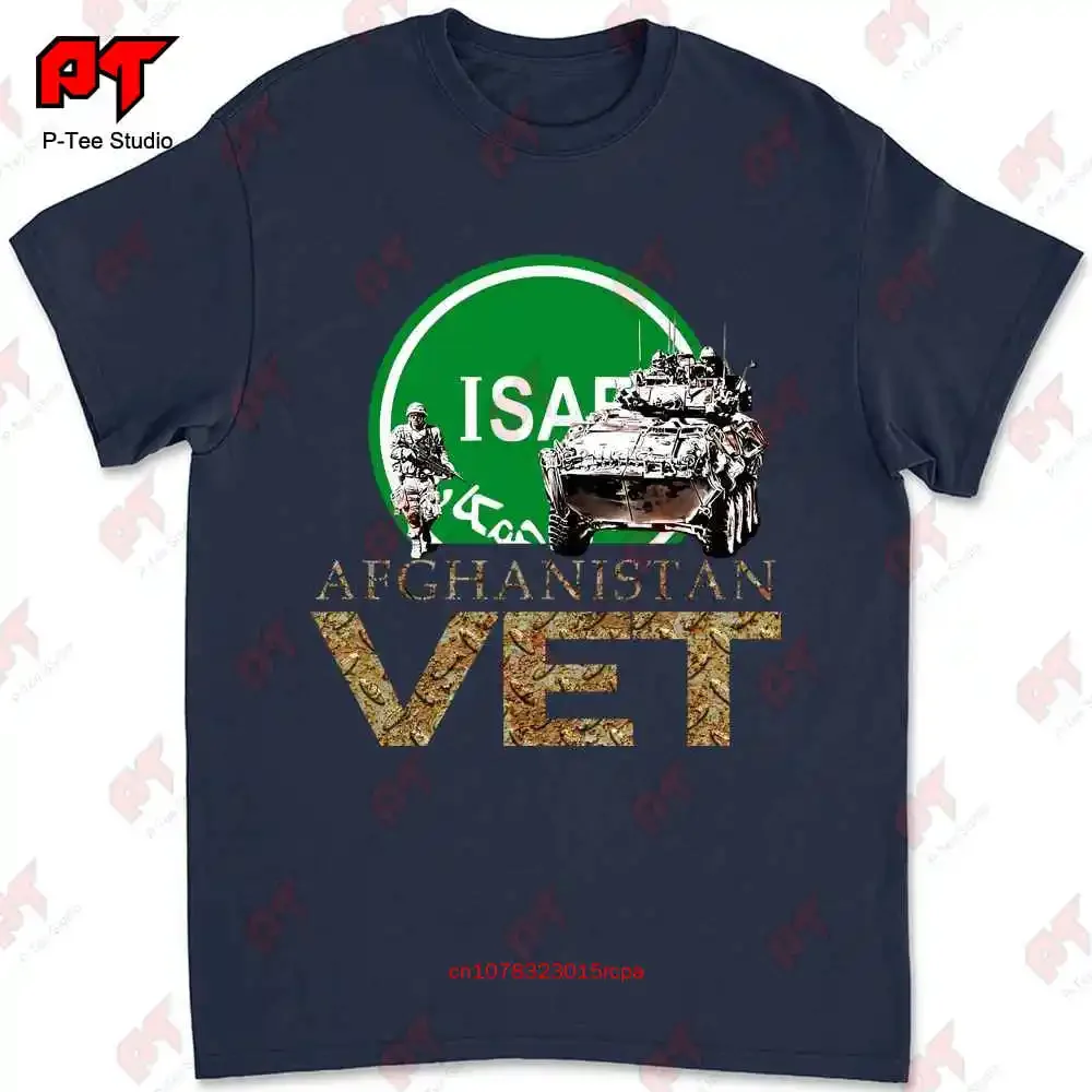 Afghan Vet Isaf Crest Isa Afghanistan T-shirt KXR7