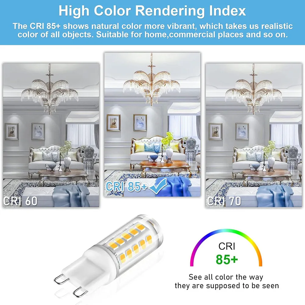 10 Pcs Brightest G9 LED Lamp AC220V 7W Ceramic SMD2835 LED Bulb Warm/Cool White Spotlight Replace Halogen Light Wholesale