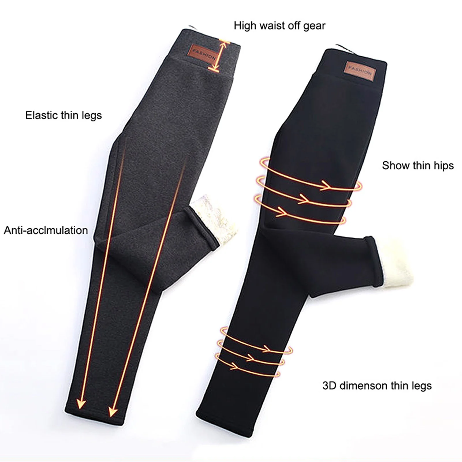 Pantalon taille haute pour femme, leggings optiques, pantalon intérieur moelleux, matériau doux au toucher, pantalon serré pour amis, amoureux de la famille