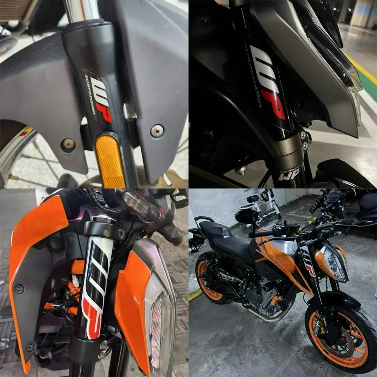Motorcycle Body Suspension Front Fork Windshield Helmet Stickers Scooter Motocross Dirt Bike WP Logo Sticker Accessories Decals