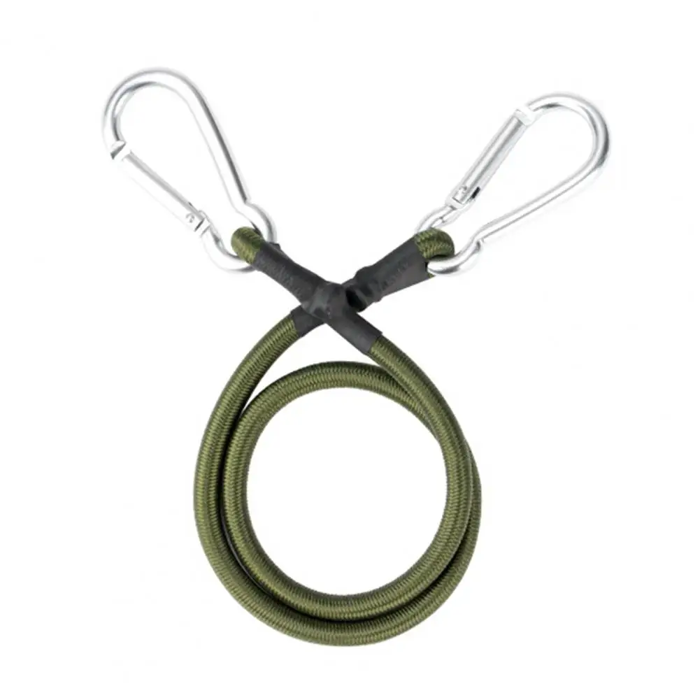 

Эластичный трос-карабин для крепления палаток, сверхпрочный банджи-шнур с карабином, для кемпинга на открытом воздухе, эластичные стяжки для палаток и автодомов