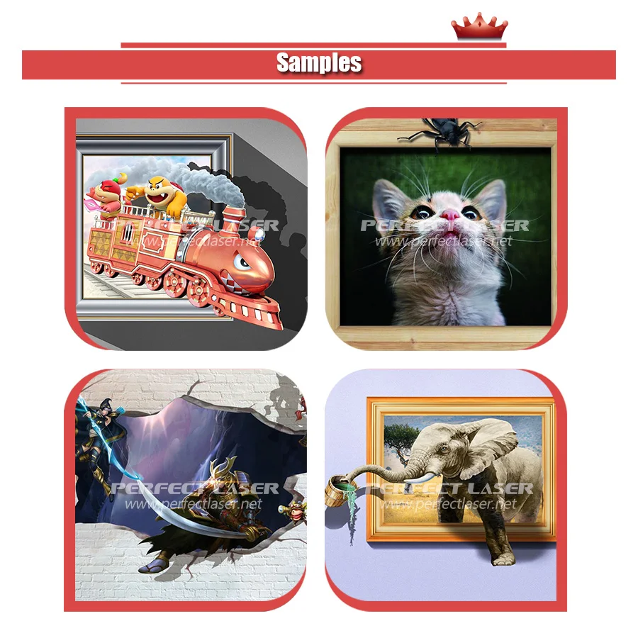 Automatic Wall Printing Robot 3D Vertical Inkjet Art Printer Machine For Different Surface