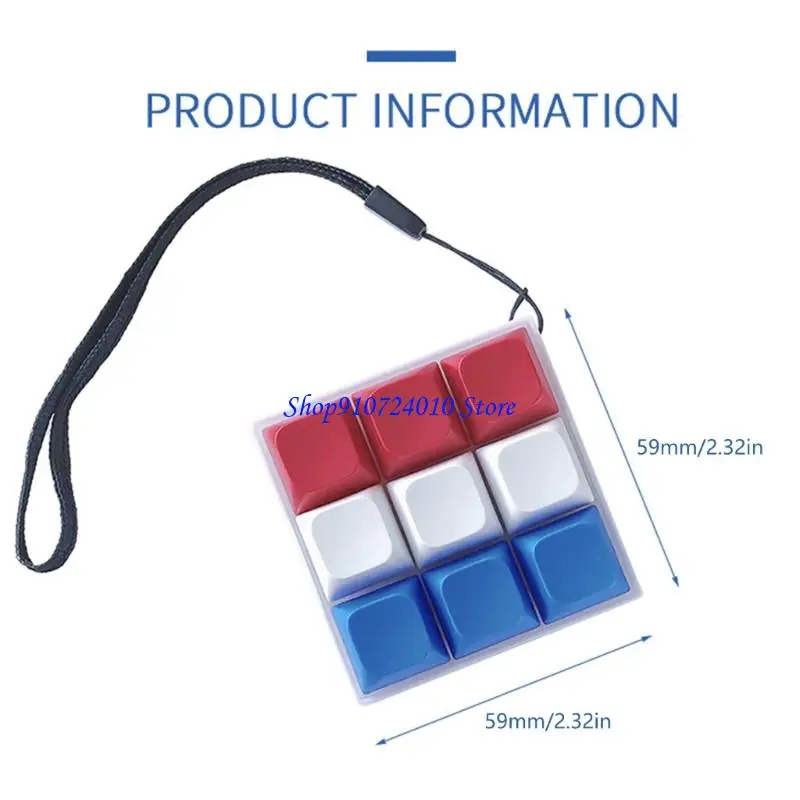 77HD Anxiety Relief Press Mechanische Spielzeugschlüsselkette Langlebige Bauch