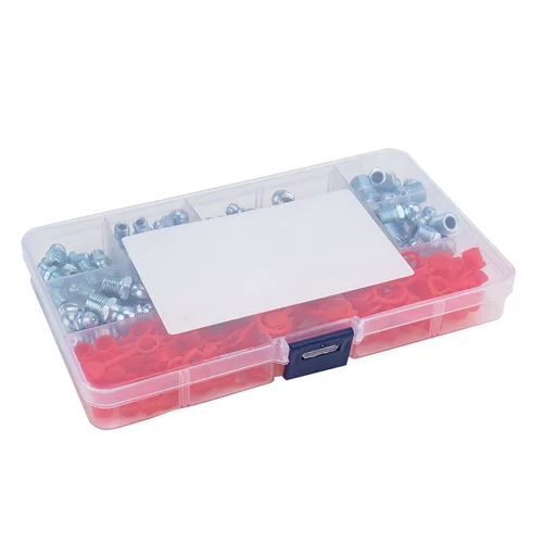 Imagen 2 del producto 140 Uds. Tetinas de grasa de hierro recubiertas de Zinc azul, accesorios Zerk, herramienta de reparación de automóviles hidráulicos, grasa para equipos de lubricación mecánica