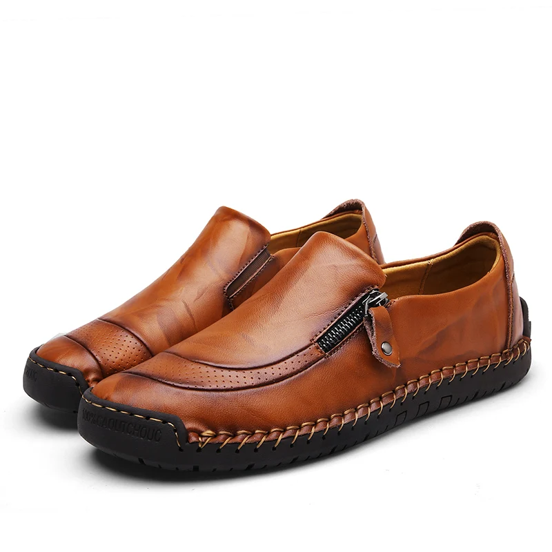 Outdoor Casual Leather Shoes for Men High Quality Men's Leather Shoes Large Size 48 Casual Leather Outdoor Walking Shoes Male