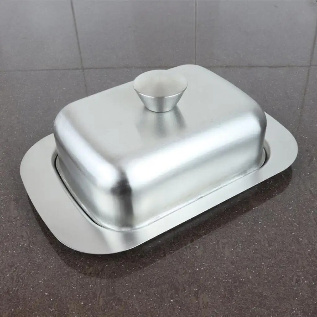 

Stainless Dish with Lid Restaurant Hotel Buffet Container Bread Storage Box
