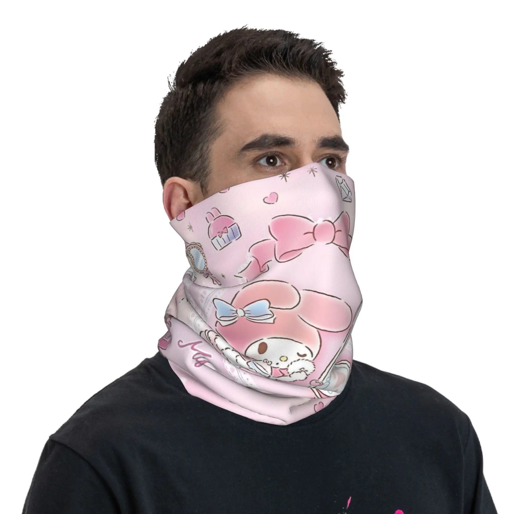 Custom Melody Winter Headband Neck Warmer Women Men Ski Cycling Tube Scarf Cartoon Movie Kawaii Design Face Bandana Gaiter