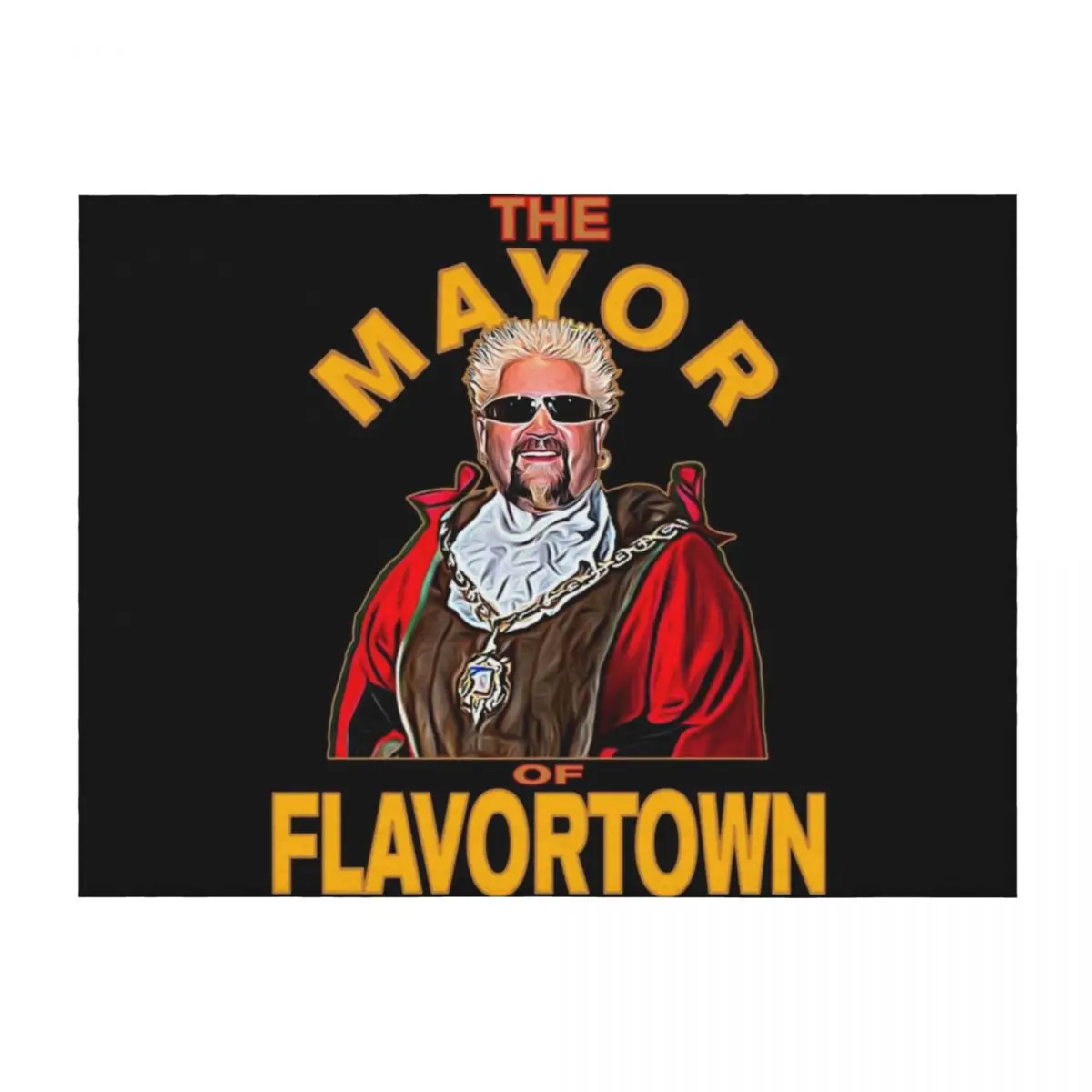 

New Guy Fieri Fans Mayor of Flavortown Throw Blanket Soft Plaid Blankets For Bed cosplay anime Blankets