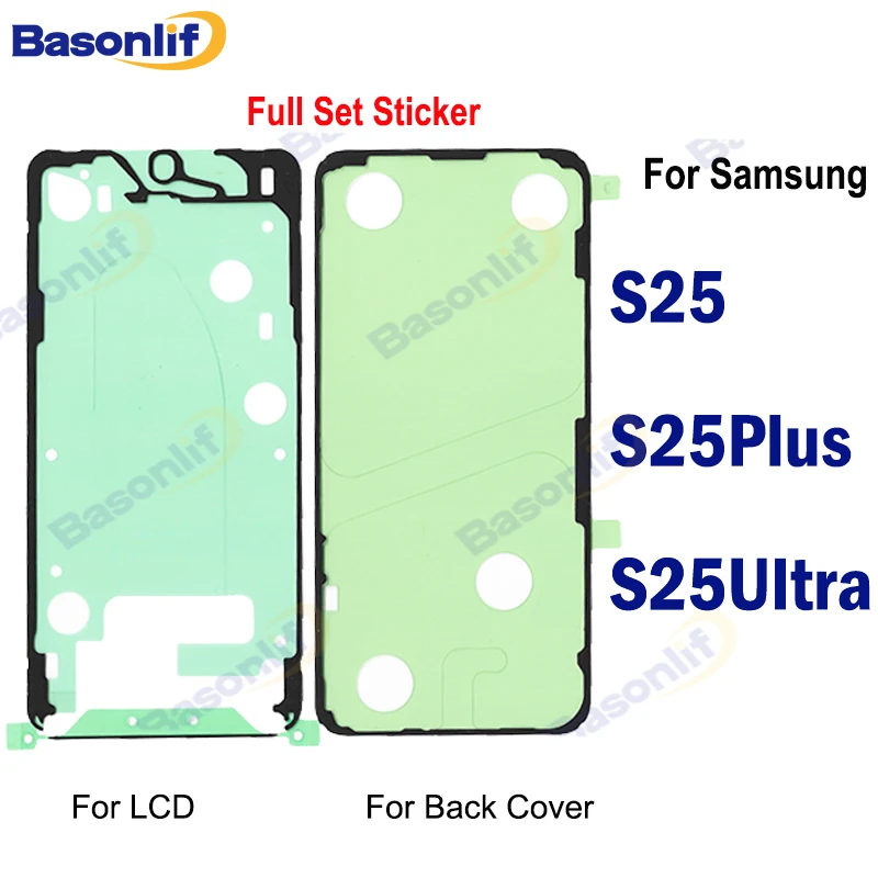 

Полный комплект наклеек для Samsung Galaxy S25 S25 + S25U Plus Ultra, наклейка на передний экран + задняя крышка батарейного отсека, водостойкий клей