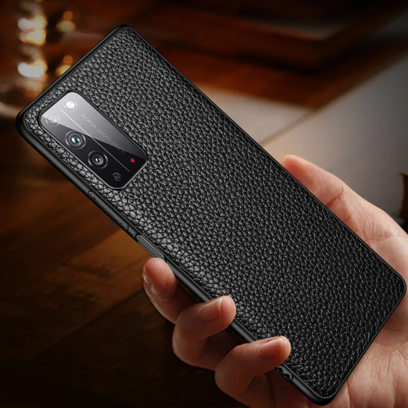 Genuine Leather Case For Huawei Honor X10 Luxury Crocodile Back Case For Honor X10 Max Phone Cover Capa Coque