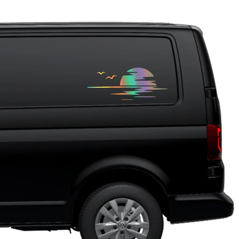 

Креативные наклейки для декора с восходом морского солнца для автомобиля, автобуса, кемпера, фургона, каравана, внедорожника, пикапа, грузового каравана, виниловая наклейка, аксессуары для автотюнинга