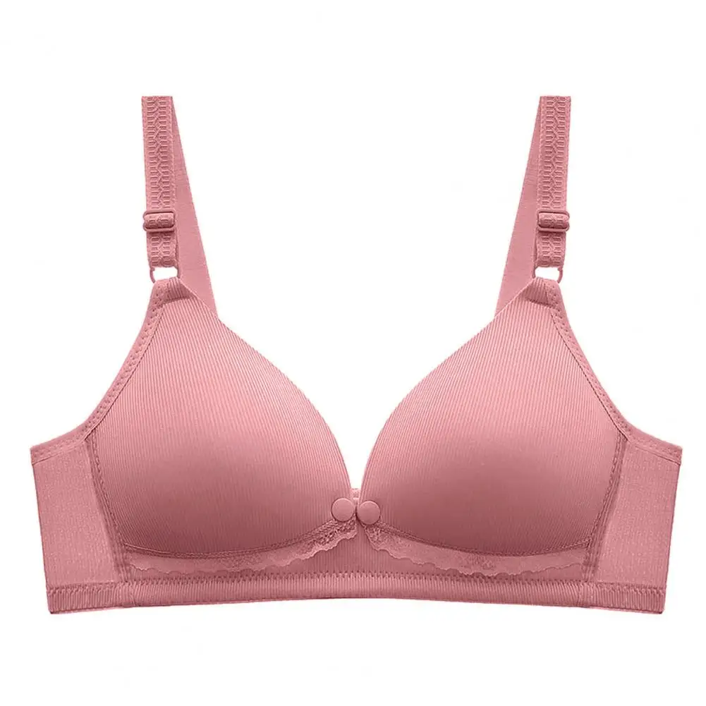 Reggiseno da allattamento morbido e traspirante con chiusura a bottone anteriore reggiseno da allattamento da donna con cinghie regolabili supporto Push Up morbido per un comodo