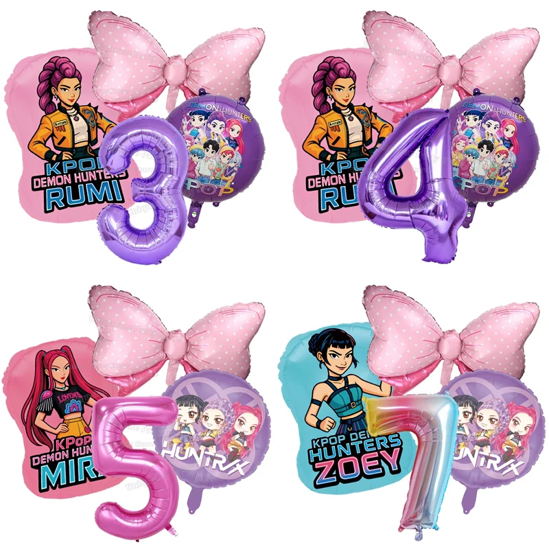Globos de Fiesta con Personajes de Anime Kpop, Rumi, Mira, Zoey, Decoraciones para Fiestas de Cumpleaños Infantiles, Decoraciones para Baby Shower, Revelación de Género