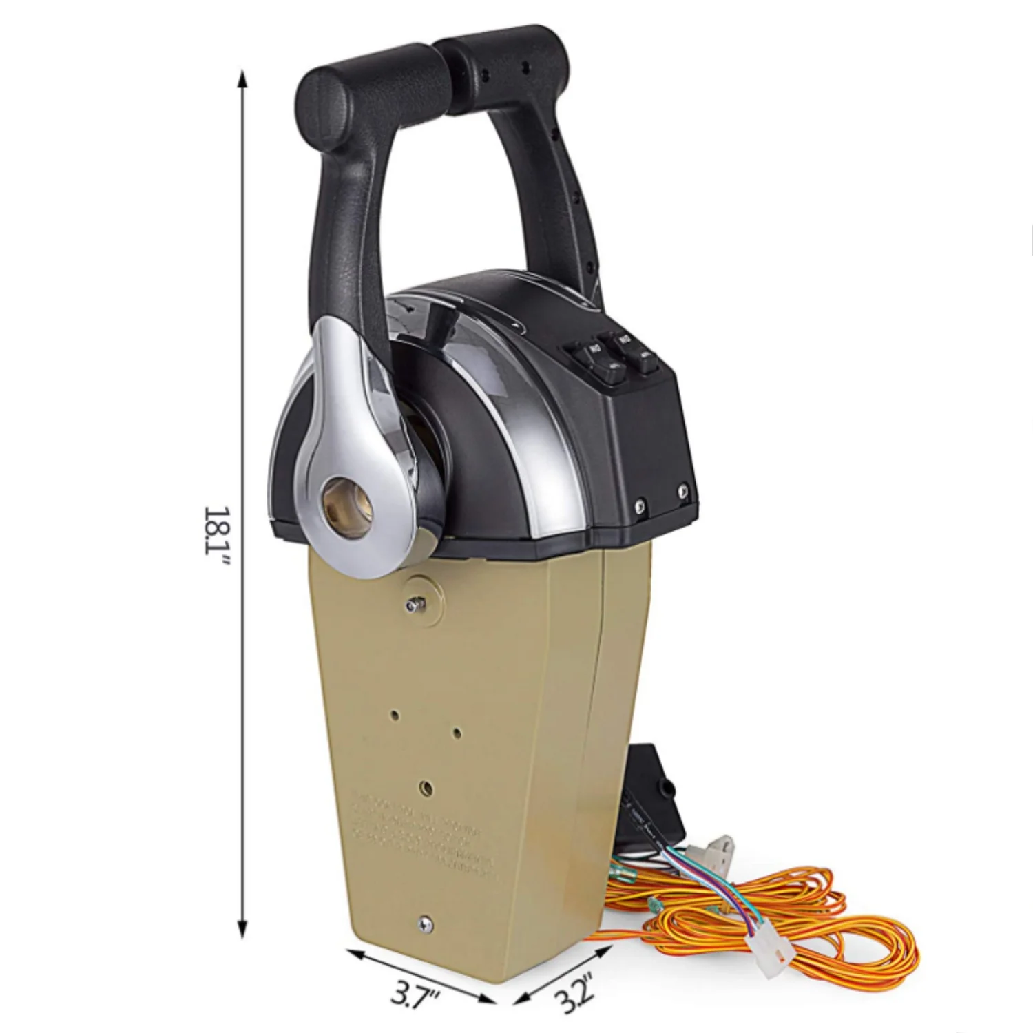 Top Mount Twin Outboard Remote Control Box New 8M0075245 Dual Lever Motor Trim Alloy Material for Binnacle Marine