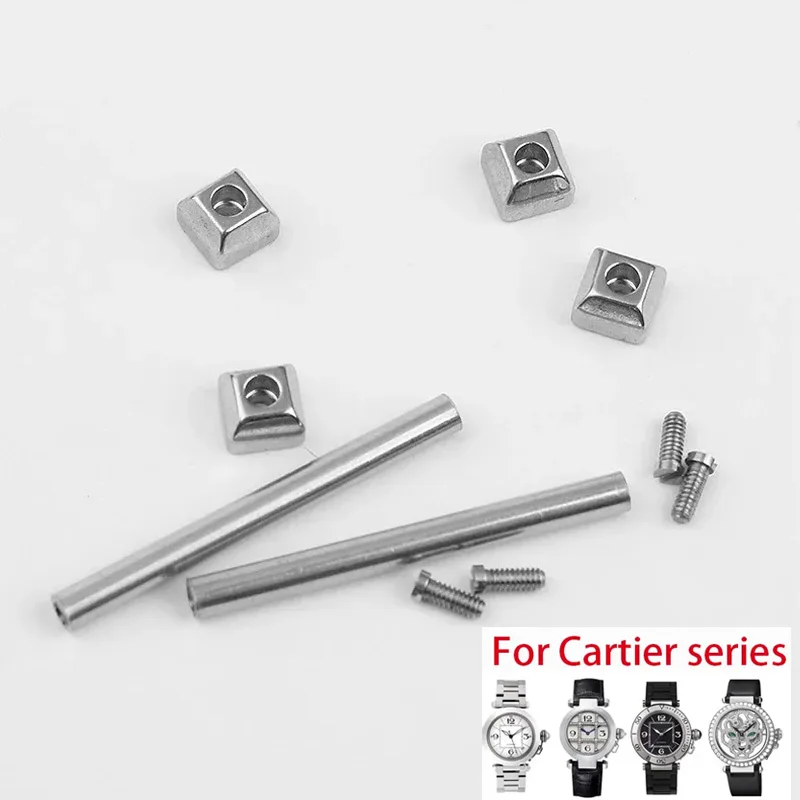 

For Cartier PASHA belt stainless steel connecting rod Table ear Band screw rod Fixed axis 16mm 18mm 20mm 22mm Watch accessories