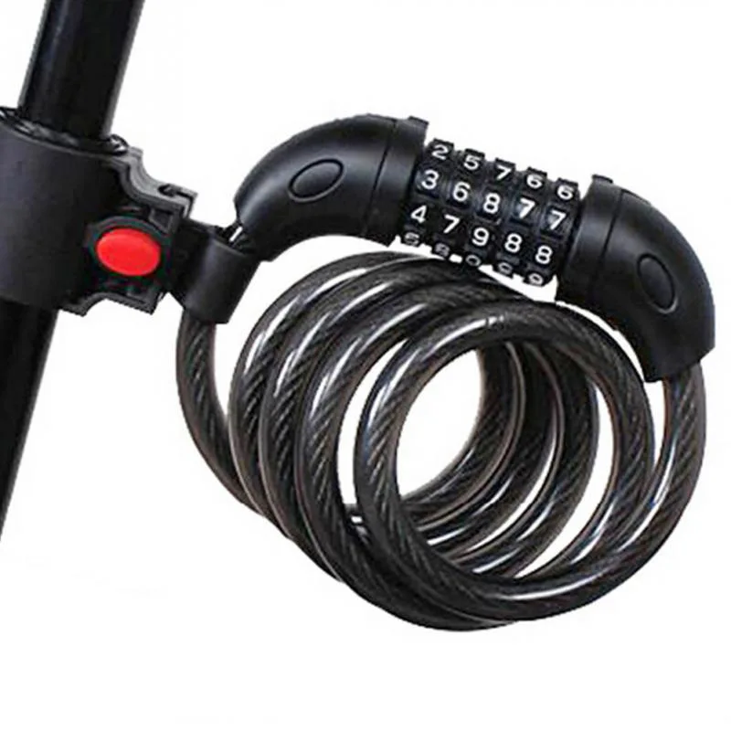 Bicycle Lock Bicycle Anti-theft Code Lock Mountain Bike Portable Car Lock Electric Vehicle Chain Lock Cable Lock