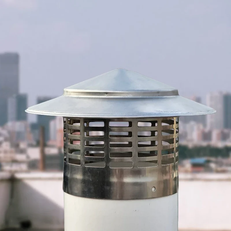 Stainles Steel Chimney Cap 75/110/160/200mm For Exterior Wall Roof Pipe Exhaust Vent Chimney Exhaust Hood Air Outlet Chimney Cap