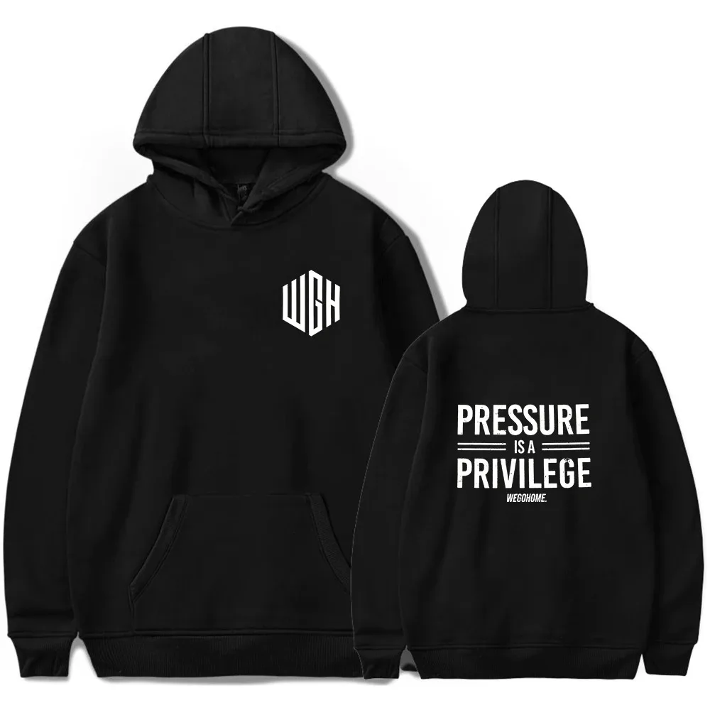 Moletom com capuz masculino Outono Inverno, CBUM Hoodies, camiseta preta, pressão é um privilégio, roupas de alta qualidade