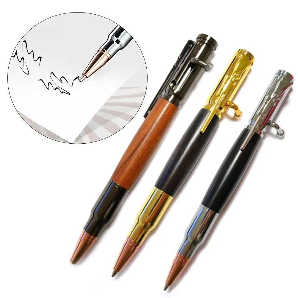 Creative 1.0mm Black Ink Ballpoint Pen Press Type Metal Gel Pen Writing Tool Neutral Pen Student