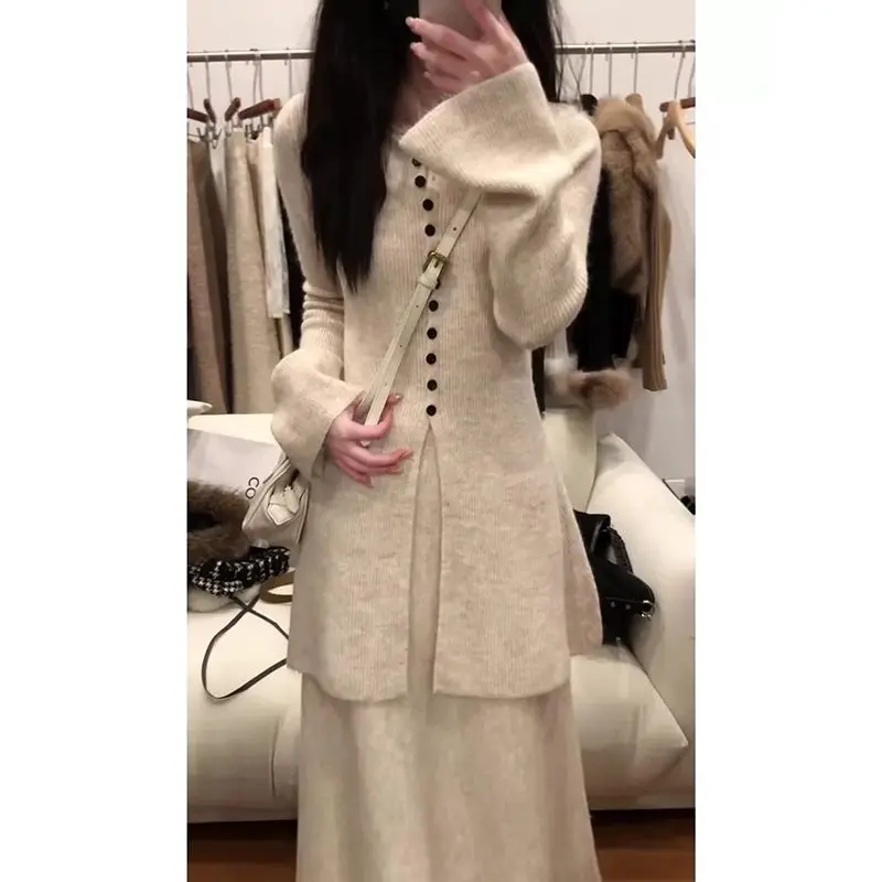 

Sweaters Jumpers Pullovers Woman Y2K White Jerseys Fall Sexy Pattern BF Business Meeting Professional Modern Simple Autumn Gothi