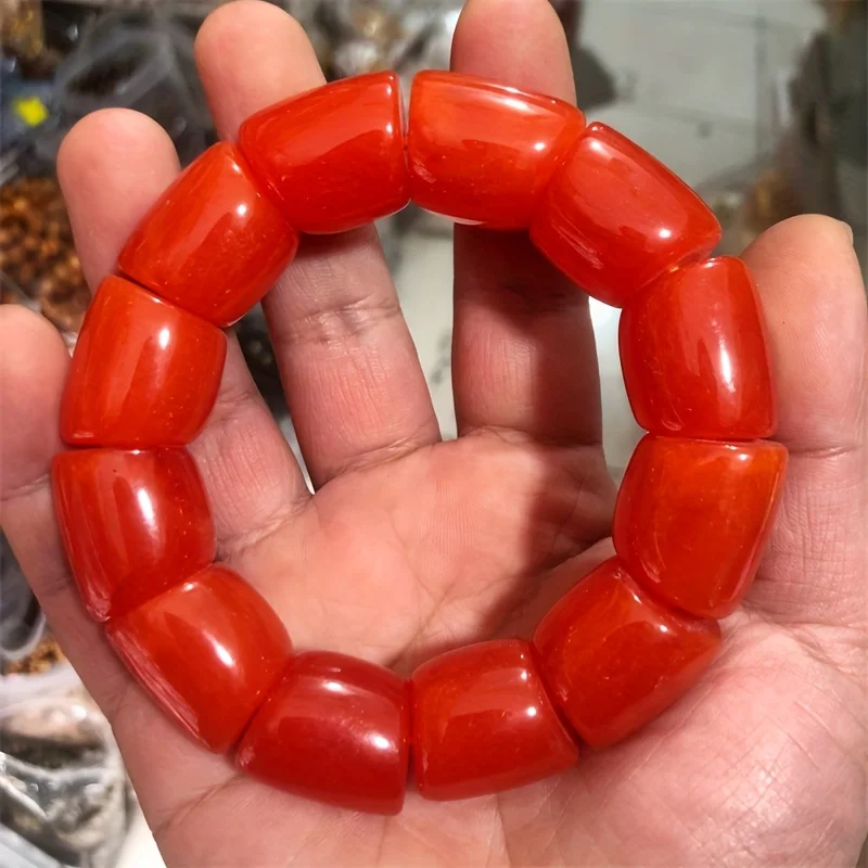 

Браслет из бамбукового воска и янтаря, нестандартные мужские и женские браслеты.