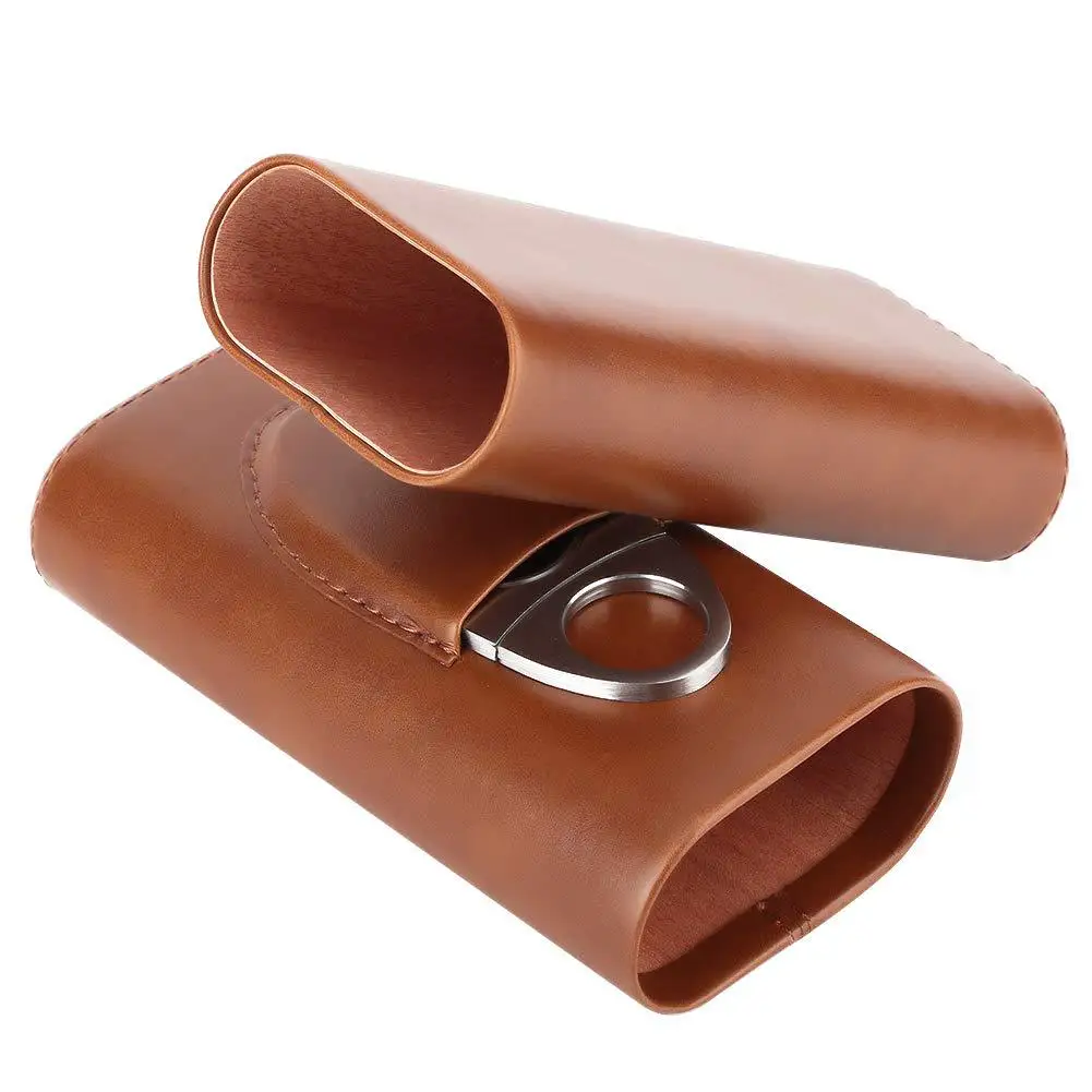 Three-Pack Cigar Humidor Protective Case, Convenient Travel Pine Cigar Storage Box