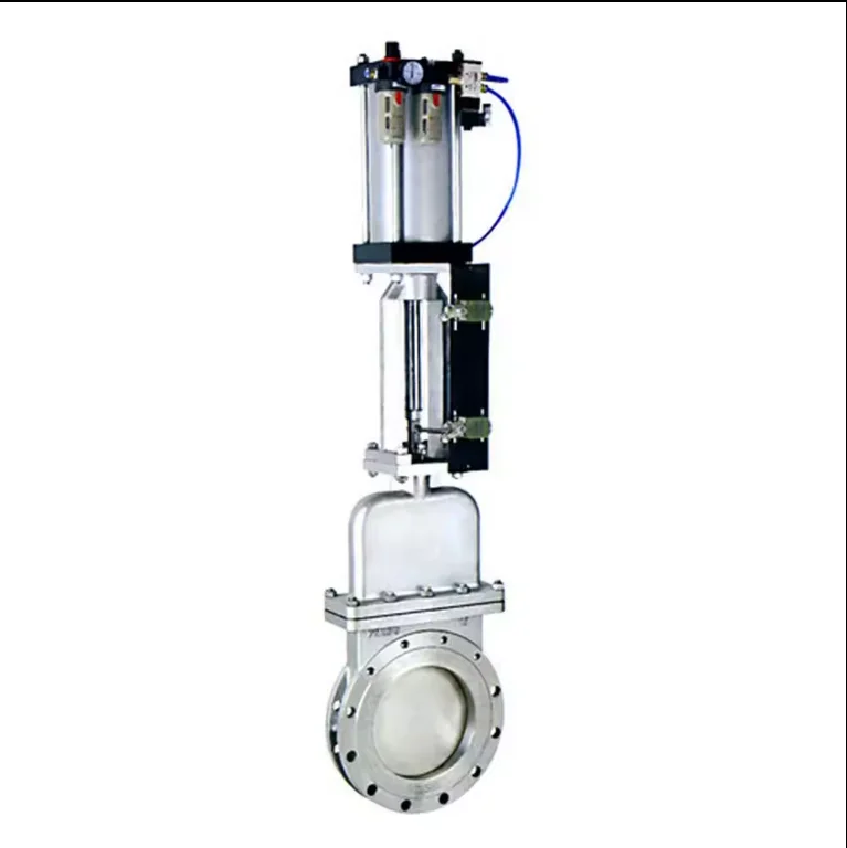 pneumatic control valve 4 inch Double Flanged 304 Pneumatic Actuator Air Operated Knife Gate Valve