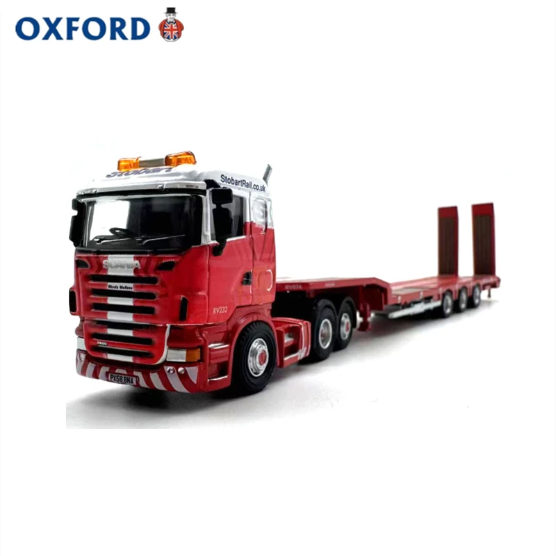 ダイキャストオックスフォード 1:76 スケールスカニアトレーラークレーンバントラック半低合金車モデルグッズおもちゃギフトお土産ディスプレイ飾り