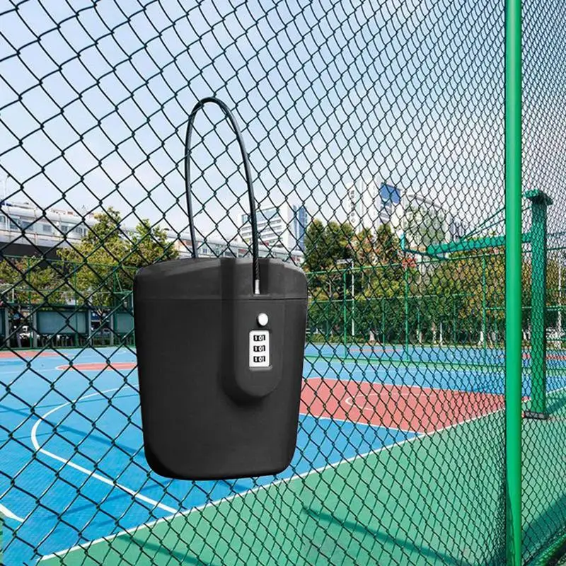 Outdoor Portable Safe Box 3-Digit Combination Lock With Steel Wire Outdoor Camp Sports Beach Bucket Security Storage Box