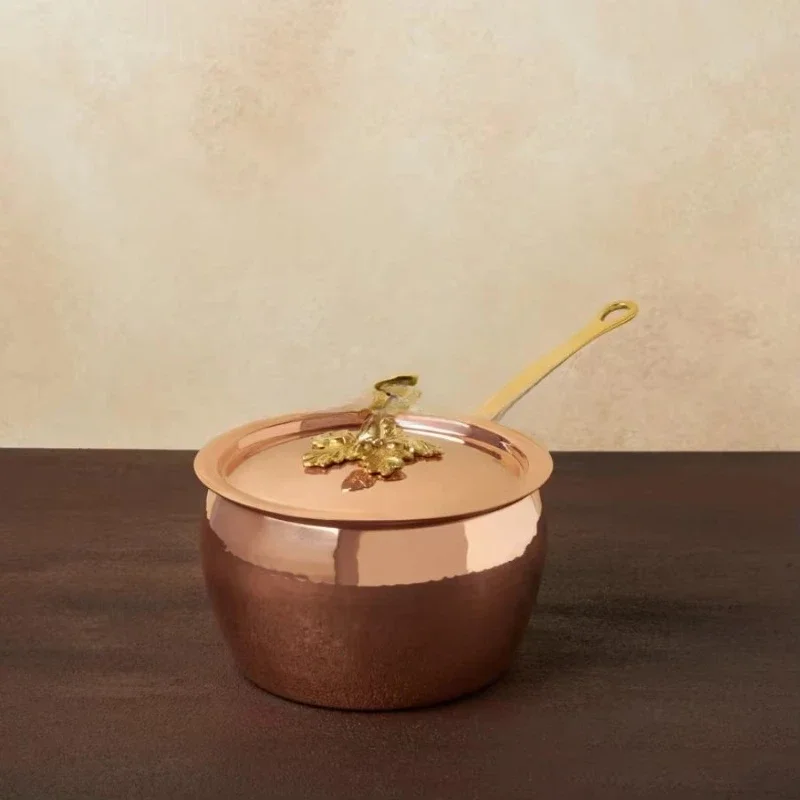 Copper hot pot food warmer metal casserole kitchen utensils accessories induction cooker hotel soup pot