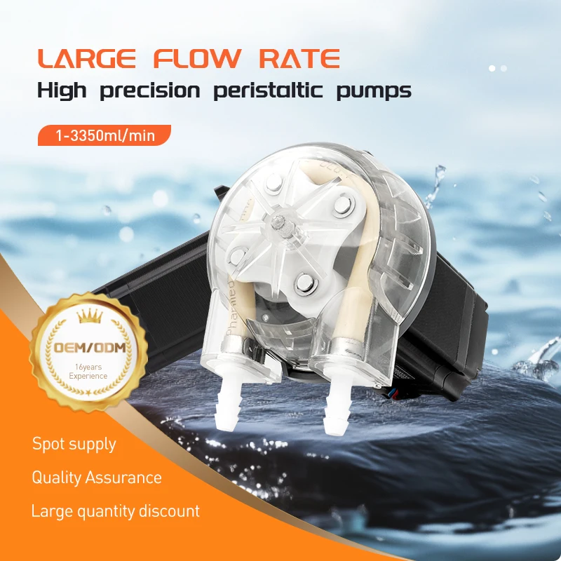 Quick Disassembly Food-Grade Small Peristaltic Pump 24v 2000ml/min Syrup Cream Filling Dispenser Peristaltic Pump