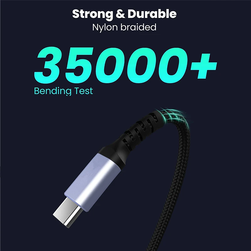 CYANMI 240 واط USB C إلى USB نوع C كابل USBC PD سلك شحن سريع USB-C TypeC كابل 3M آيفون 15 برو ماكس ماك بوك سامسونج POCO #5
